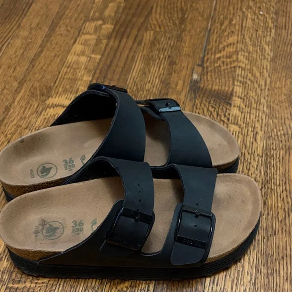 Birkenstock Papillio Platform Arizona Vegan Black Sandals - Picture 4 of 6